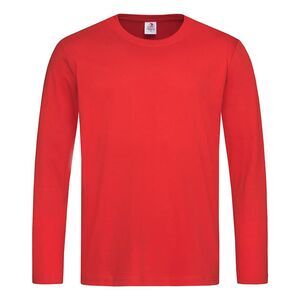 Stedman Mens Classic Long Sleeved Tee / Scarlet Red